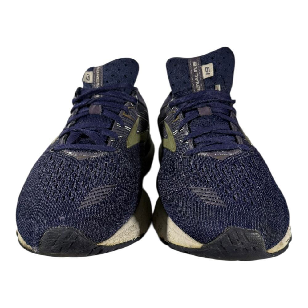 Brooks Adrenaline GTS 19 Men's Size 10.5 Running Sneakers Navy Gold - Picture 3 of 9
